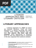 21st Century Lit Q2 Lesson 1 - Literary Approaches and Literary Criticism