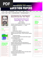 DEPARTMENTAL TEST QUESTIONS and ANSWERS - Kerala Registration Test - Kerala Registration Manual and Circular Order - Part I - Paper II