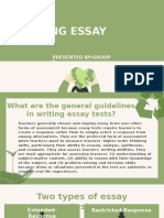 What Are The General Guidelines in Writing Essay Tests