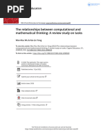 The Relationships Between Computational and Mathematical Thinking A Review Study On Tasks