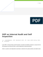 Sop On Internal Audit and Self Inspection