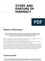 History and Literature of Pharmacy