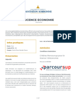 Licence Economie