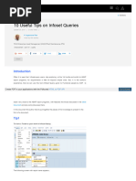 Blogs Sap Com 2013 10 24 10 Useful Tips On Infoset Queries