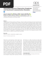 Association Between Depression Symptoms and Emotional-Communication Dynamics