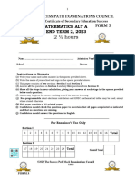 Maths PP2 Form 3, 2023 End Term 2