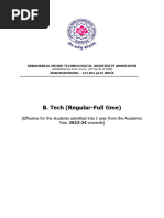 JNTUA B.Tech - CSE AI ML R23 I II Year Course Structure and Syllabus