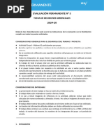 Evaluación Permanente #3 2024-20: Toma de Decisiones Gerenciales