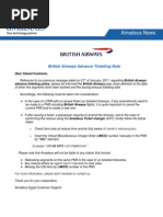 British Airways Advance Ticketing Rule