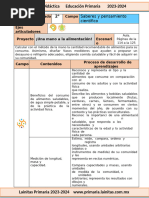 2do Grado Mayo 03 Una Mano A La Alimentacion 2023 2024