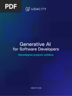 Generative AI For Software Developers Syllabus