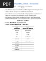 Physical Quantities