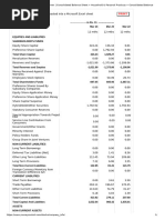 Honsa Balance Sheet