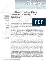 Novel Insights Into Breast Cancer Genetic Variance Through RNA Sequencing