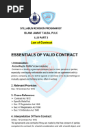 Essentials of A Valid Contract