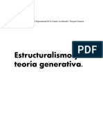 Ensayo. Estructuralismo y Generativismo.