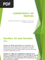 Competency of Parties