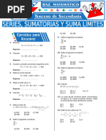 Series Sumatorias y Suma Limites para Tercer Grado de Secundaria