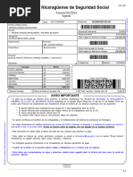 Instituto Nicaragüense de Seguridad Social: Factura DIC/2023 Vigente