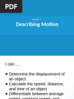 L1: Describing Motion Notes