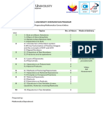 Pre UIP Math Course Outline