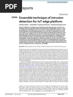 Ensemble Technique of Intrusion Detection For Iot Edge Platform