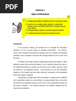 MODULE 5 Mean Comparisons