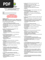 General Physiology and Toxicology Prelim Exam Answer Key