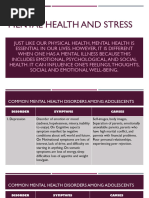 Mental Health and Stress