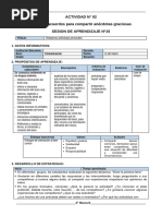 3° Grado - Sesiones Del 11 Al 15 de Marzo