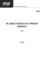 VLL 5 - Gli Obiettivi Educativi Principi Generali