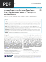 A Pair of New Enantiomers of Xanthones From The Stems and Leaves of Cratoxylum Cochinchinense