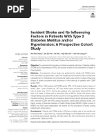 Incident Stroke and Its Influencing Factors in Patients With Type 2 Diabetes Mellitus and Hypertension A Prospective Cohort Study