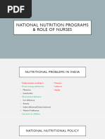 National Nutritional Programs and Role of Nurse