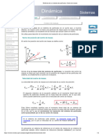 Dinámica de Un Sistema de Partículas. Centro de Masas