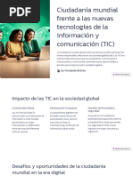 Ciudadania Mundial Frente A Las Nuevas Tecnologias de La Informacion y Comunicacion TIC