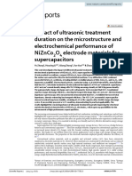 Impact of Ultrasonic Treatment Duration On The Microstructure and Electrochemical Performance