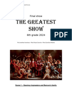 6th Grade - The Greatest Show - Final Show Script