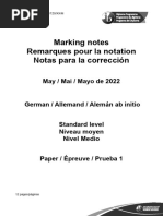 German Ab Initio Paper 1 SL Markscheme