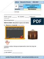 2do Grado Noviembre - 09 Matemáticas Examen (2024-2025) - 1