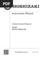 Hoshizaki DCM-271BAH Instruction Manual