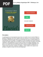 La Guerre Des Langues: Et Les Politiques Linguistiques PDF - Télécharger, Lire