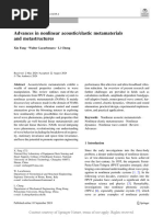 Advances in Nonlinear Acousticelastic Metamaterial