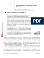 Determinants of Early Breastfeeding Initiation and Exclusive Breastfeeding in Colombia