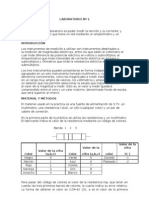 Uso Del Voltímetro y El Amperímetro