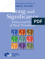 Dinda L. Gorlée - Song and Significance - Virtues and Vices of Vocal Translation (Approaches To Translation Studies, Volume 25) - Rodopi (2005)