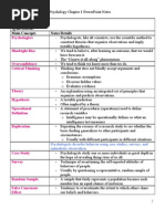 AP Psychology Chapter 1 Power Point Notes