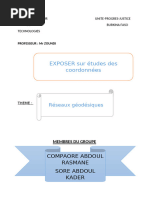 Expose Sur Etude de Coordonnees