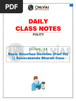 Polity 14 - Daily Class Notes UPSC Sankalp 2025 (Hinglish)