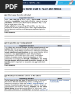 Speaking Topic Unit 6